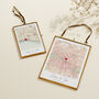 Personalised Vintage Map Picture With Stitched Heart, thumbnail 2 of 6