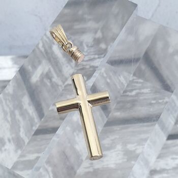 Handmade Hair Or Ashes 9ct Gold Cross Pendant, 5 of 12