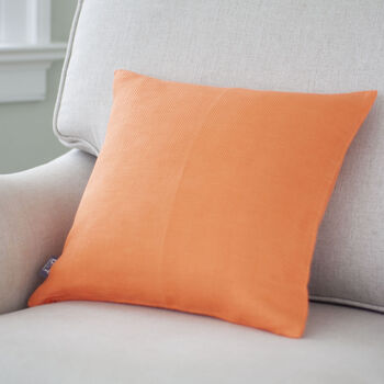 Vibrant Orange Herringbone Cushion Cover, 2 of 2