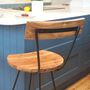 Industrial Wood Bar Stool With Backrest, thumbnail 5 of 5