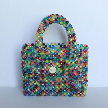 Boxy Multicoloured Beaded Bag, 2 of 8