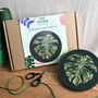 Monstera Leaf Botanical Embroidery Kit, thumbnail 3 of 9