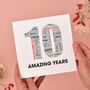 Personalised Name And Date Milestone Anniversary Card, thumbnail 2 of 6