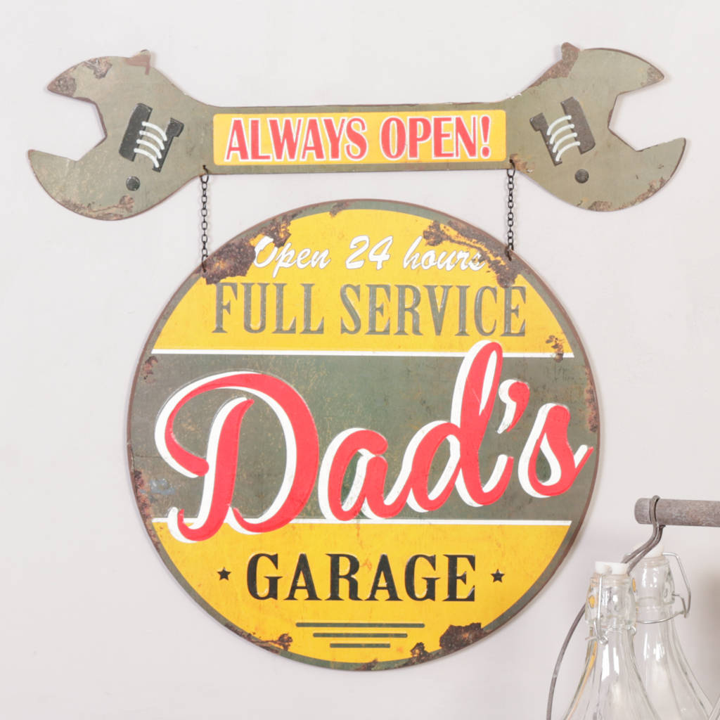 Dad's Garage Hanging Sign By Dibor | notonthehighstreet.com