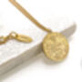 Queen Elizabeth Sixpence Coin 24k Gold Plated Necklace, thumbnail 7 of 12