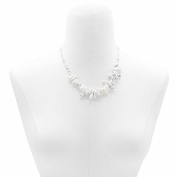 Longstone Gem Necklace White Jasper, 4 of 5