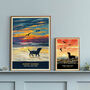 Dachshund Limited Edition Beach Sunset Gift Print, thumbnail 5 of 9
