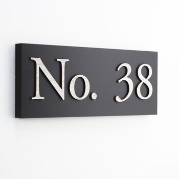 Personalised House Sign With Wood Effect Lettering, 5 of 12