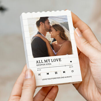 Personalised Wedding Song Photo Block Keepsake Gift, 5 of 10