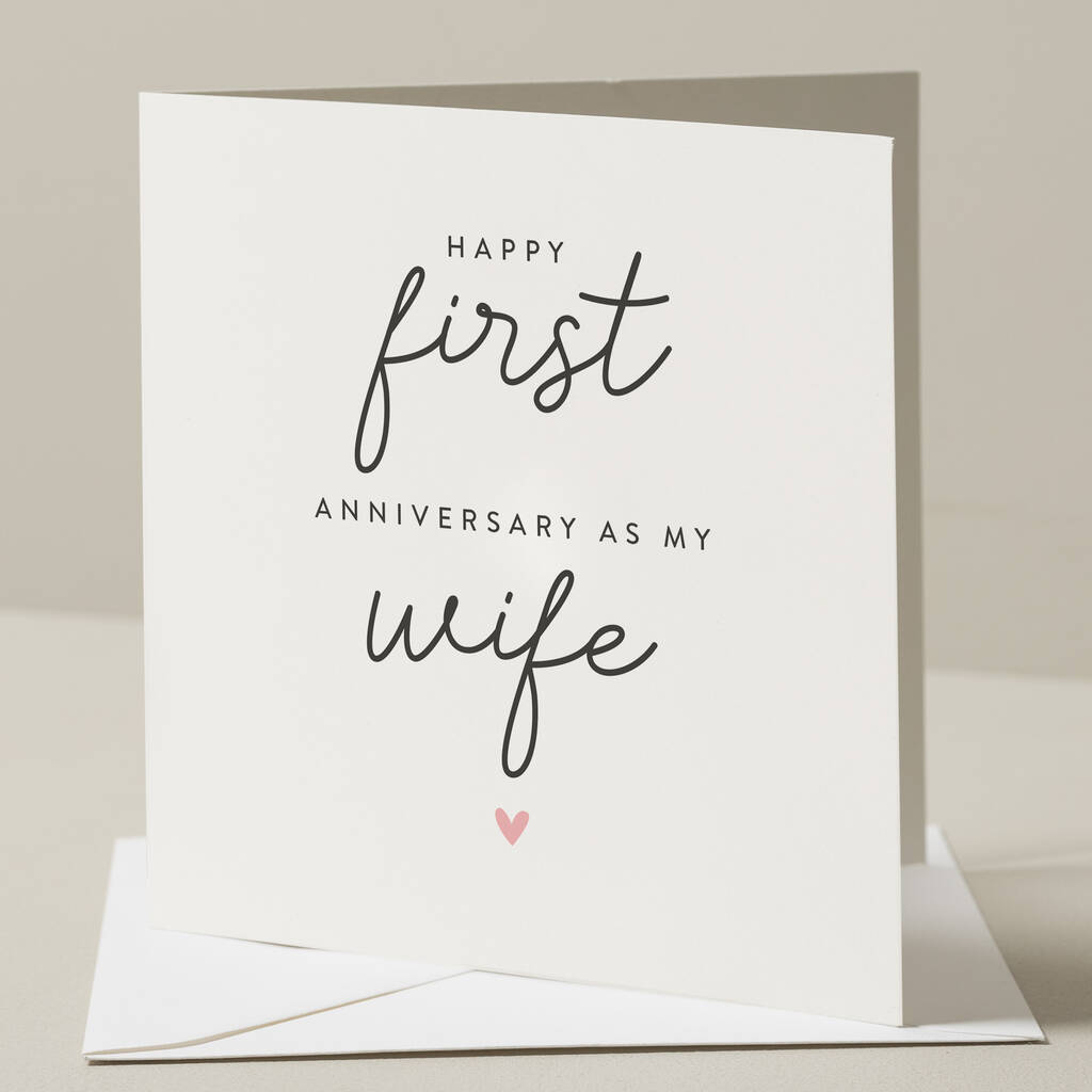 Wife Anniversary Card By Twist Stationery