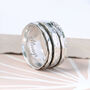 Personalised Sterling Silver Wide Spinner Ring, thumbnail 7 of 12