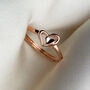 Sterling Silver Nesting Hearts Adjustable Ring, thumbnail 4 of 6