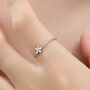 Sterling Silver Forget Me Not Flower Soft Ring, thumbnail 1 of 10