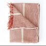 Striped Organic Cotton Peshtemal Towel, thumbnail 3 of 10