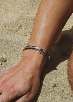 Silver 3mm Figaro Chain Bracelet Adjustable Gift, 4 of 5