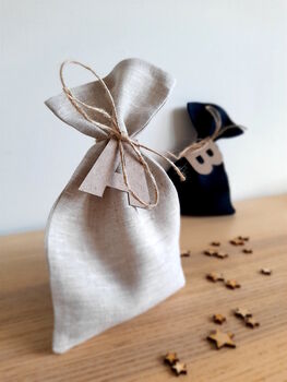 Initial Tag Linen Gift Bag, 3 of 4