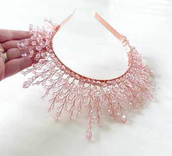 Pink Crystal Bridal Crown, 2 of 3