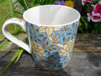 Jumbo Mug In Vintage William Morris Blue Chrysanthemum Design, 6 of 7
