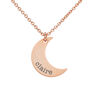 Personalised Rose Gold Plated Crescent Moon Necklace, thumbnail 6 of 9