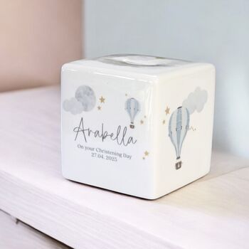 Personalised Ceramic Money Box New Baby Gift, 2 of 9