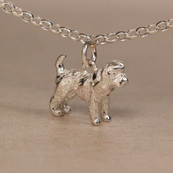 Personalised 3D Cockapoo Silver Chain Bracelet, 2 of 9