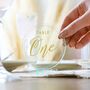 Personalised Round Acrylic Wedding Table Number, thumbnail 1 of 3