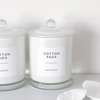 Luxury White Glass Bathroom Jar With Airtight Lid, 11 of 11