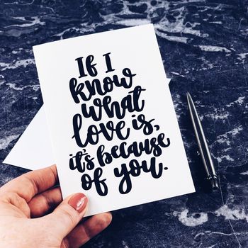 If I Know What Love Is, It's Because Of You A6 Card, 5 of 5