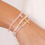 Rose Quartz And Silver Healing Crystals Bracelet Gift, thumbnail 4 of 6