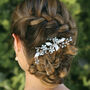 Silver Or Rose Gold Plated Crystal Bridal Hair Clip, thumbnail 9 of 10