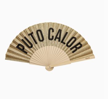 Gold Sparkle Wooden Fan, 2 of 2