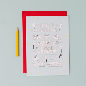 Animals Birthday Card With Stickers, 2 of 3