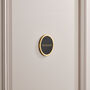 Personalised Brass Door Plaque Sign With Leather Insert, thumbnail 1 of 4