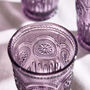 Zamora Purple Embossed Highball Tumbler, thumbnail 2 of 3