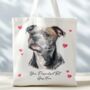 Personalised Tote Bag. Dog With Love Hearts. Multiple Breeds And Colour Options, thumbnail 10 of 12