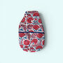 Hot Water Bottle Cover | Red Floral Cotton Block Print, thumbnail 2 of 4