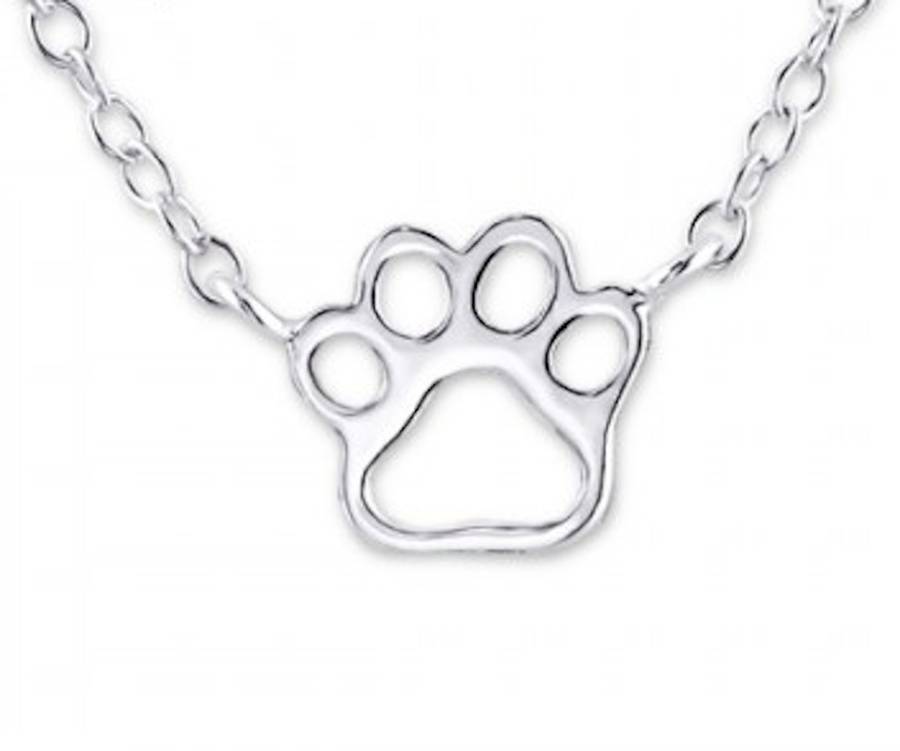 Dog Paw Necklace In Sterling Silver By Lucy Loves Neko ...