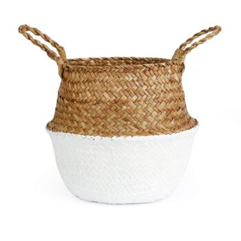 Woven Seagrass Belly Basket For Storage Laundry Picnic, 3 of 7