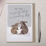 Cute Bunny Rabbit Wife Valentines Day Card, thumbnail 1 of 2