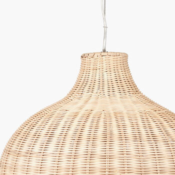 Natural Rattan Pendant Ceiling Light, 4 of 8