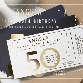 Personalised 50th Birthday Experience Gift Voucher, 2 of 9