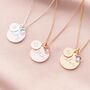 Esme Birthday Disc And Birthstone Name Necklace, thumbnail 1 of 12