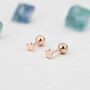 Sterling Silver Tiny Star Screw Back Earrings, thumbnail 6 of 12