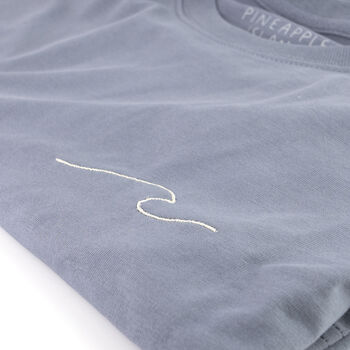 Wave Embroidered T Shirt, 3 of 5