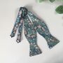 Liberty Self Tie Bow Tie , Green Strawberry Thief Print, thumbnail 7 of 10