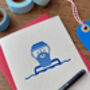 'Wild Swim Guy' Letterpress Card, thumbnail 3 of 3