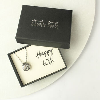 60th Birthday Six Rings Necklace, One For Each Decade, 7 of 12