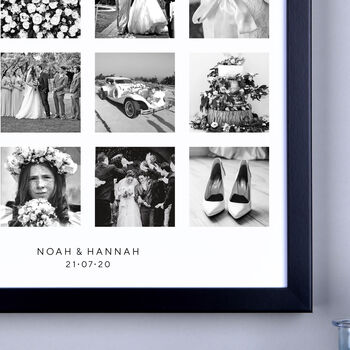 Personalised Twenty Photos Wedding Print, 2 of 7
