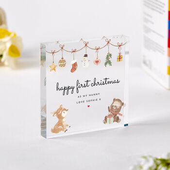 Personalised First Christmas Plaque From Baby Gift, 2 of 3