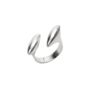 Double Marquise Sterling Silver Adjustable Ring, thumbnail 11 of 12